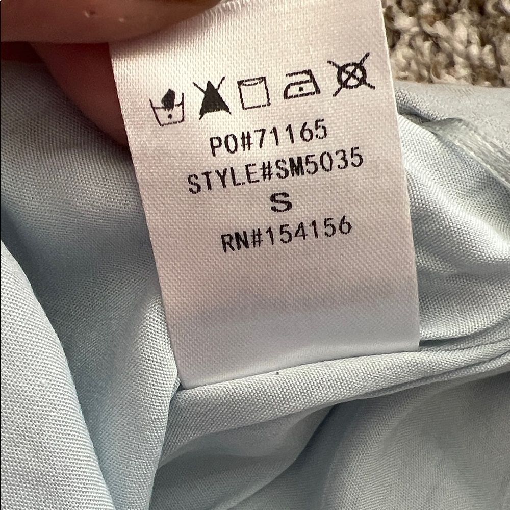 NWOT All Row Light Blue Split Front Skirt in Size S - Picture 13 of 13